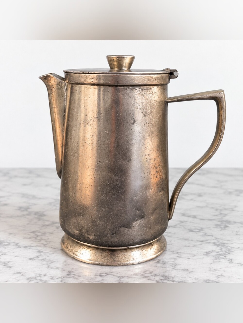 Vintage Grand Silver Co Wear-Brite Hotelware Coffee Pot Silver Soldered Patina